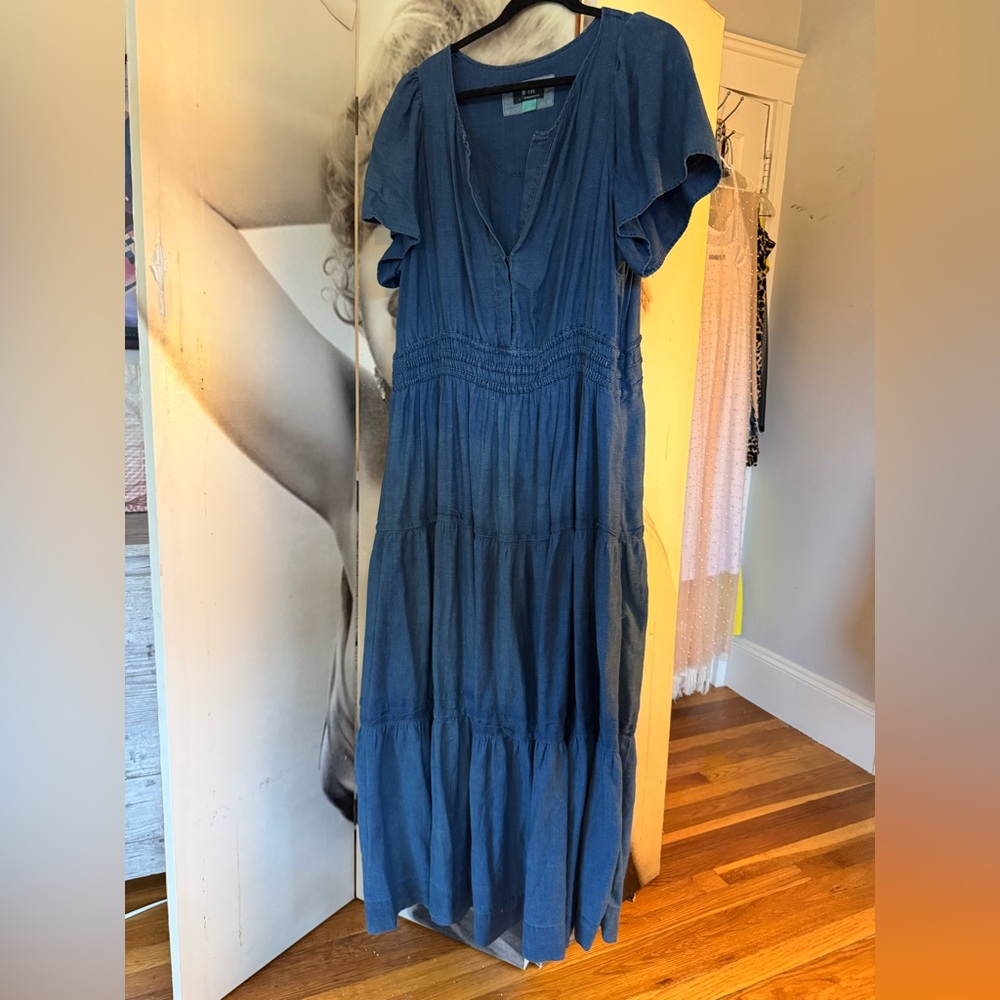 Denim Blue Maxi Dress